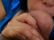 YOUNG STEPDAUGHTER MAKES ORAL SEX TO HER OLD STEPDAD, HOMEMADE BLOWJOB 8/16