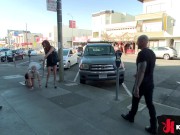 Princess Donna has a new pet. Sweet Ella Nova is an obedient bitch, and prances down the street wagg 2/16