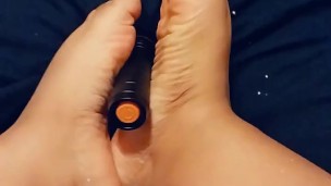 Foot job tease