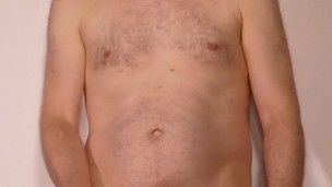 Kudoslong in shorts thrusting his erect cock then in briefs and naked wanking his hairy uncut penis