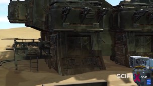 Big tits hot slut hottie in restraints gets fuckd hard by shemale android in the sci-fi dungeon