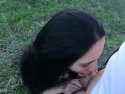 Very Public Risky Blowjob and Doggy Fuck with PAWG Goth Teen 1/16