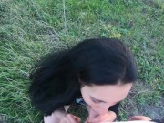 Very Public Risky Blowjob and Doggy Fuck with PAWG Goth Teen 9/16