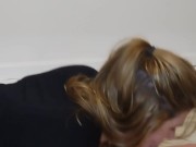 Rimmy surprising her man at work with a rimmer