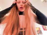 Juicy girl sucks fat dick, exposes her ass and jumps on the dick like a cowgirl - YourSofia 14/16