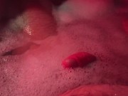 playing with my dick in bath handjob