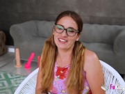 Ammy Redhead wants to try her FIRST ANAL at porn. Will she make it? 2/16