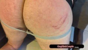 Hard spanking for my sub