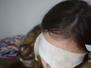 Fucking my best friend's girlfriend's wet pussy through her panties with cumshot on her ass 2/16