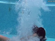 Czech and Russian babes in the open swimming pool 8/16