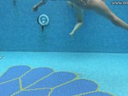 Czech and Russian babes in the open swimming pool 9/16