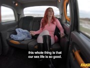 Fake Taxi redhead wearing long sexy black leather boots fucked in ripped white stockings 2/16