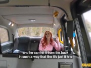 Fake Taxi redhead wearing long sexy black leather boots fucked in ripped white stockings 3/16