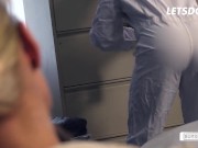 Blonde MILF Lana Vegas Fucks Worker In Her Office In Hot Interracial Fuck - LETSDOEIT 1/16