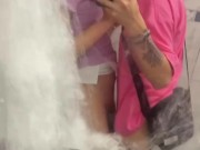 me coge en el baño de la fiesta de hallowen , la gente pide que nos apuremos🤤 16/16