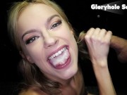 Lindsey Lakes loves sucking multiple dicks in Gloryhole!