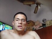 Sexy Man with a perfect body jerks off his Huge Cock! 7/16