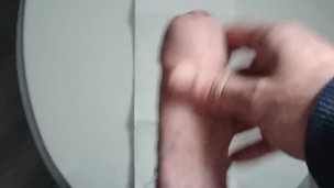 Hung Teenage Boy Cums On The Toilet Seat