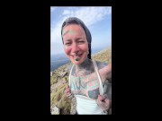 Onlyfans Tattoo Model Anuskatzz has wild outdoor SEX in puplic on the highest mountain in the UK 4/16