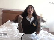 ROOM SERVICE ROUGH SEX - Room Service roleplay fucking for money  - Susy Gala & Nick Moreno 6/16