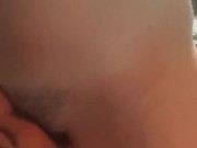 Hippy milf slut with hairy pussy first sex tape takes first cum shot on tits 5/16