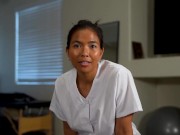 Hot Asian Nurse Begs You To Cover Her Shift At Work 1/16