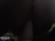 Riding my dildo outside in the woods