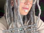 Anuskatzz Tattoo bodymodification hippie goth punk onlyfans model talks about her philosophy of life 2/16