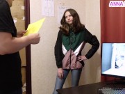 A beautiful slut was caught stealing chips. 1/16