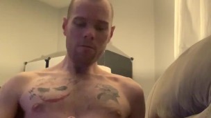 Tattoo jock Cumshot