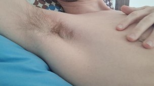 Tease my nipple and lick hairy armpit
