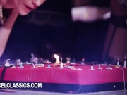 Claire Castel with 3 men and in DP 3/16