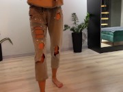 My roommate broke my game console. Instead of a console, I play with her anus! 1/16