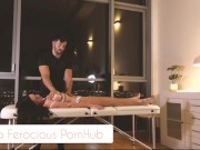 Horny guy massagist made me hottest real massage with oiled sex and big creampie inside wet vagina 6/16