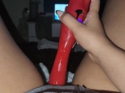 Watching porn leaves her with very wet panties🫣WHAT A DELIGHTFUL ORGASM!!! 13/16