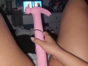 Watching porn leaves her with very wet panties🫣WHAT A DELIGHTFUL ORGASM!!! 2/16