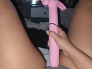 Watching porn leaves her with very wet panties🫣WHAT A DELIGHTFUL ORGASM!!! 3/16