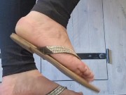 Perfect slipper clapping on my perfect beautiful feet. 6/16