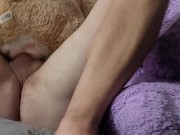 Fucking my teddy bear while another one watches 10/16