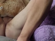 Fucking my teddy bear while another one watches 12/16