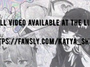 in a mini skirt and stockings helps a guy cum, jerks off a big fat dick 16/16