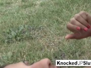 Knocked up slut takes care of a cock 14/16