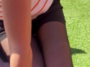 she swallows a dose of sperm during her cigarette break 3/16