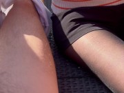 she swallows a dose of sperm during her cigarette break 4/16