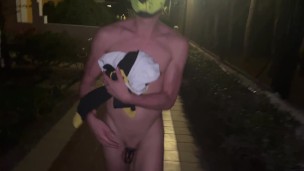 Locked Puppy Naked Walk