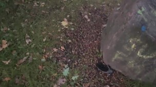 Jerking off in public park