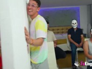 Ammy redhead is desperate for trying our gloryholes! 2/16