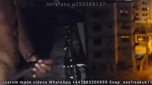 jerking off rooftop cumshot ebony