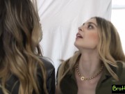 Molly Little & Mia Kay can't resist Sucking & Fucking Stepbro's Halloween Dick 6/16