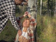 Sex in a warm autumn forest 3/16